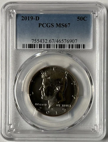 2019 D Kennedy Half Dollar PCGS MS67 Cover