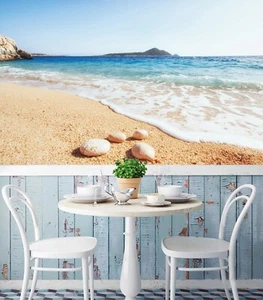 3D Beach Pebbles G7252 Wallpaper Wall Murals Removable Self-adhesive Erin - Picture 1 of 11