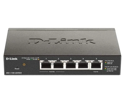 D-Link DGS-1100-05PDV2 - 5-Port Gigabit Smart Managed Switch with VLAN support,  - Image 1 of 4