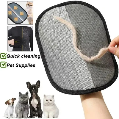 Pet Hair Remover Portable Washable Clothes Hair Dehairing Gloves Pet Cleaning Pr - image 1 of 4
