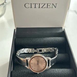 Very clean Citizen Women's Watch EZ6370-56X Pink Dial 26mm W box and new battery - Picture 1 of 24