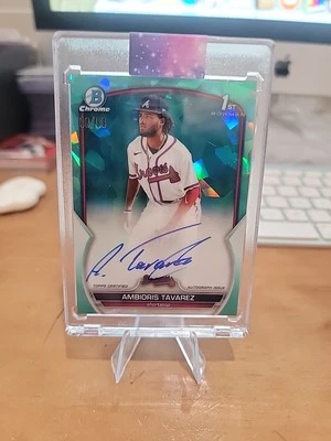 2023 Bowman Sapphire Edition Aqua 98/99 Ambioris Tavarez  1st Auto - Image 1 of 2