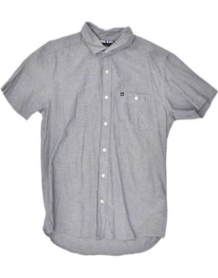 QUIKSILVER Mens Modern Short Sleeve Shirt Small Grey Cotton AX10 - Image 1 of 3