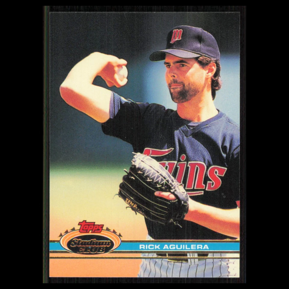 Rick Aguilera #76 1991 Topps Stadium Club Minnesota Twins Baseball Card MLB NM - Image 1 of 3