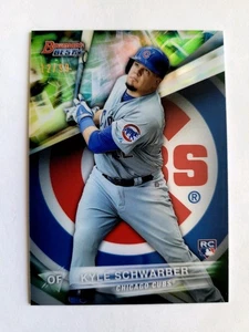2016 BOWMAN'S BEST GREEN REFRACTOR KYLE SCHWARBER RC! 12/99! 1/1! JERSEY #! - Picture 1 of 5