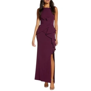 Eliza J Formal Evening Gown Women's 14 Burgundy Special Occasion Maxi Dress - Picture 1 of 11