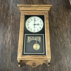 Howard Miller 612-694 Regulator Wall Clock Tested Working - Picture 1 of 10