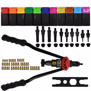 16 Inches Rivet Gun Kit Blind Riveter Gun 11 Set Interchangeable Mandrel Kit - Picture 1 of 9