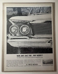 1962 INCO Nickel Print Ad ~ Chrysler Imperial Car, Chrome ~ Life ~ 13.5" x 10" - Picture 1 of 2