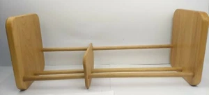 Napa Valley Wooden Adjustable CD/DVD Holder Storage Rack 19” X 8” X 7” Preowned - Picture 1 of 6