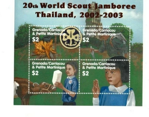 Grenadines 2002  - 20th World Scout Jamboree - Sheet of Four  - MNH Cover