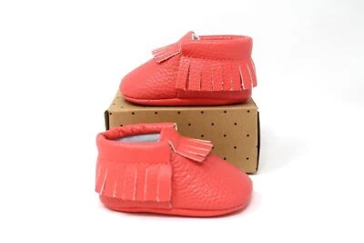 Mocassins slip on novo com etiquetas Sweet N Swag coral capri berço bebê tamanho 1 - Imagem 1 de 4