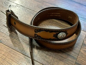 Neu Herren Western Stil Leder Gürtel Größe 36 Top Grain Rindsleder Texas USA - Bild 1 von 8