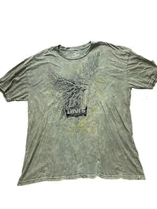 Levis Shirt Adult 2X XXL Green Tie Dye Eagle Skateboard Streetwear Affliction - Picture 1 of 7