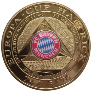 FC BAYERN MÜNCHEN - MÜNZE-MEDAILLE - EUROPA-CUP HATTRICK 74/75/76 - Bild 1 von 2