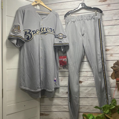 Milwaukee Brewers MLB Jersey Uniform Majestic Performance Apparel Athletic 40th Cover
