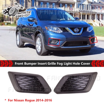 Par de cubiertas de orificios antiniebla para parachoques delantero Nissan Rogue 2014-2016 Foto 1 de 4