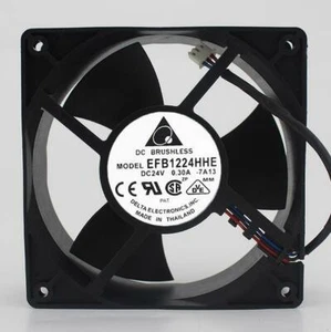 Delta 12038 12CM EFB1224HHE DC 24V 0.30A 3-line Double Ball Cooling Fan Inverter - Picture 1 of 2