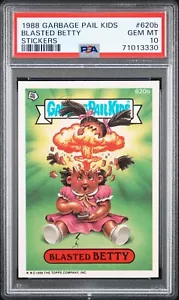 1988 Garbage Pail Kids Series 15 OS15 BLASTED BETTY 620b NON-DC Card PSA 10 GEM - Picture 1 of 2
