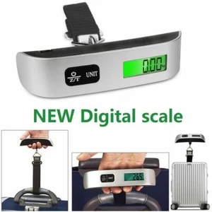 110lb 50Kg Luggage Scale Digital LCD Portable Travel Weight Scale Hand-Grip Hook - Picture 1 of 12
