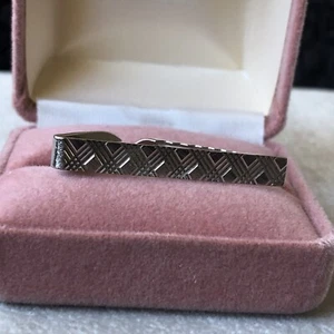 Vintage Mid-Century Modern MCM Dante Silver Tone Tie Bar Clip Gift for Him - Picture 1 of 3