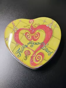 Brighton herzförmige Metall schöne Schmuck Geschenkbox Verpackung Folge deinen Träumen 5 Zoll - Bild 1 von 6