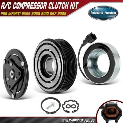 Kit de embrague de compresor de aire acondicionado para polea de 7 ranuras INFINITI EX35 2008 2010 G37 2008 Foto 1 de 4