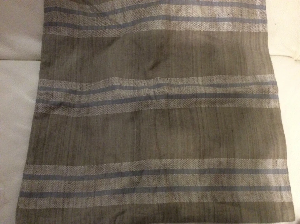 West Elm Square Silk Stripes Pillow Cover 20x20 NWT! Travertine Beige Eco Tasar - Image 1 of 1