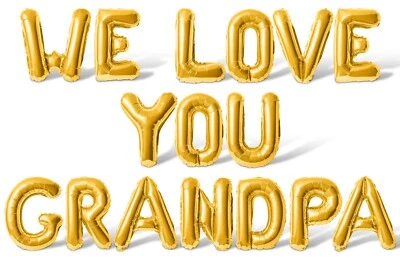 WE LOVE YOU GRANDPA 信气球横幅-祖父母节派对装饰 — 第 1/4 张图片