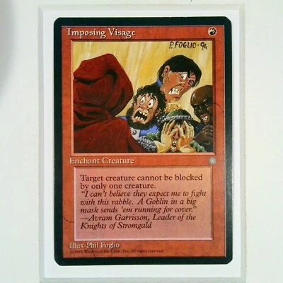 Imposing Visage Ice Age 1995 Magic The Gathering MTG Common Heavily Played - Image 1 of 2