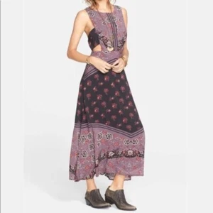 New Free People Sunrise Oblivion Floral Print Maxi Dress - Picture 1 of 11