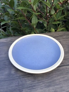 Light Blue Ceramic Dinner Plate With Cream Rim In Good Used Condition 10 Inches - Picture 1 of 5