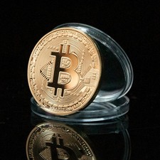 1Pc Rare Bitcoin Collectible gift In Stock Golden Iron Commemorative Coin Gifts