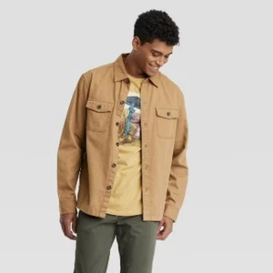 Camisa Abotonada Talla Grande Marrón Nueva Con Etiquetas Goodfellow & Co 100% Algodón - Imagen 1 de 6