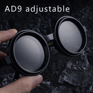 Polarized Small Frame Round Steampunk ND9 Adjustable Dimming Sunglasses Men - Picture 1 of 11