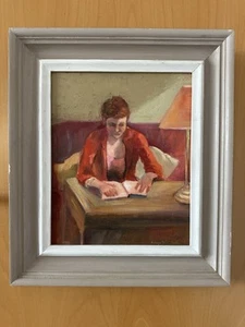 Original Impressionist Style Figurative Oil On Canvas Portrait Framed And Signed - Picture 1 of 8