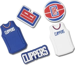 Crocs Jibbitz Shoe Charms 5 Pack NBA Basketball LA Clippers Collection NEW - Picture 1 of 2