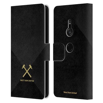 OFFICIAL WEST HAM UNITED FC HAMMER MARQUE LEATHER BOOK CASE FOR SONY PHONES 1 - Image 1 of 4