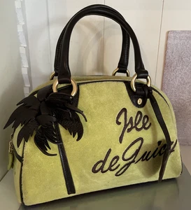 Juicy Couture Y2K Isle de Juicy Palm Tree Green Lime Frottee Umhängetasche - Bild 1 von 18