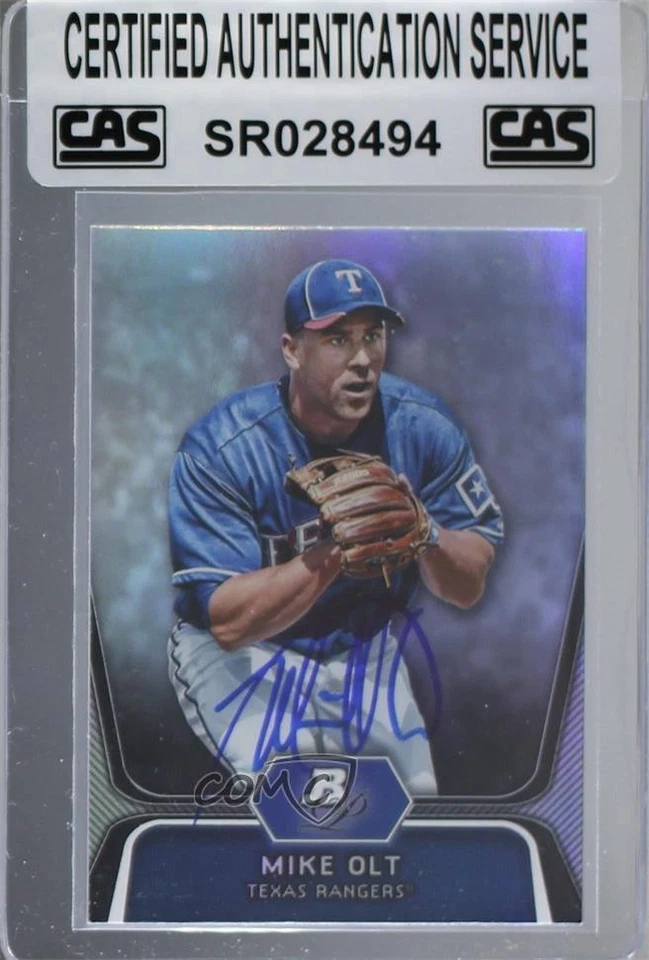 CAS Certified 2012 Bowman Platinum Prospects Mike Olt #BPP30 Sealed Auto - Image 1 of 2
