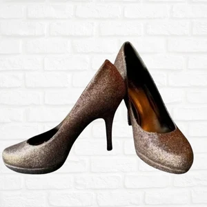 Women’s Size 8 Glitter Platform Pumps – Pink/Purple Sparkle High Heels – Holiday - Picture 1 of 5