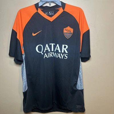 Camiseta deportiva Nike AS ROMA 2020-21 3ª negra/naranja CK7828-011 para hombre talla XL nueva con etiquetas Foto 1 de 2
