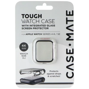 Case-Mate Rigide Montre Étui pour Apple Séries 4-6/Se (44mm/L)- Clair/ Noir - Photo 1 sur 2