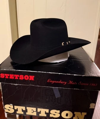 Nuevo Stetson 30X El Patron Negro talla 7 1/8 con Caja Foto 1 de 4