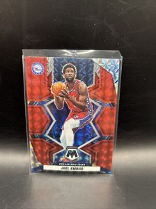 2021-22 Panini Mosaic Joel Embiid #82 Red Mosaic Prizm