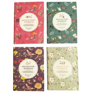 4pk Garden Birds Flores Lindo Mini Cuadernos Pequeños Blocs de notas Blocs de notas de bolsillo - Imagen 1 de 6