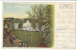 Vintage Postcard Willow Grove Park PA Lake and Electric Fountain UDB 1906 - Picture 1 of 4
