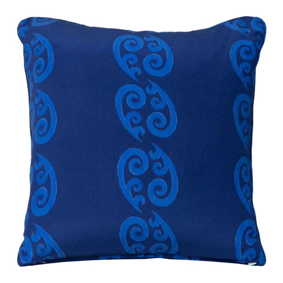 NEW ThemisZ Peacock Silk Cushion Two Tone Blue Medium 43x43cm - image 1 of 1