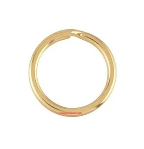 25 mm 1" 18k Oro Amarillo GRANDE Anillo Dividido Llavero 8ga 14ga Alambre EE. UU. - Imagen 1 de 3