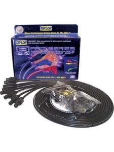 Taylor/Vertex Spark Plug Wire Set Spiro-Pro Spiral Core 8 mm Black Stra (73055) - Picture 1 of 12